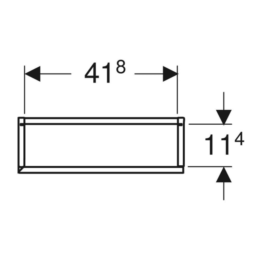 Geberit Hochschrank Acanto 1 T + Innenspiegel, B 45cm, w g / we. gl