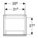 Geberit Hochschrank Renova Plan 39x180x36cm, 2 T, 1 La., N, F. strukt.