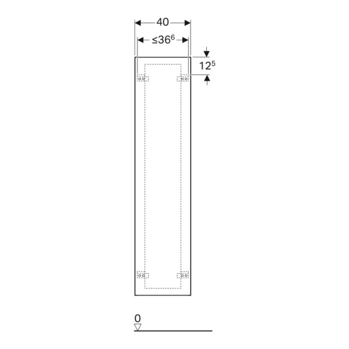 Geberit Hochschrank Xeno2 40x170x35,1cm, m 1 T., hochglänzend/weiß