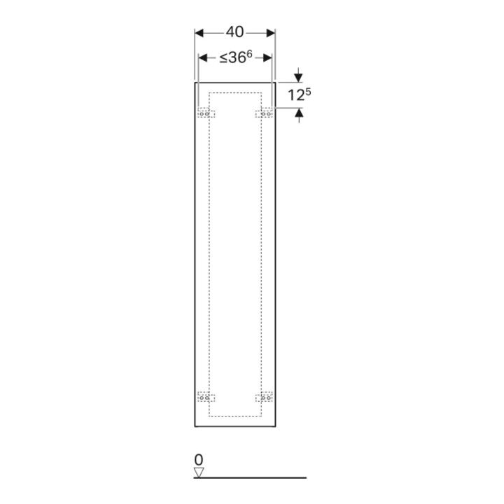 Geberit Hochschrank Xeno2 40x170x35,1cm, m 1 T., strukt./sch.-gr