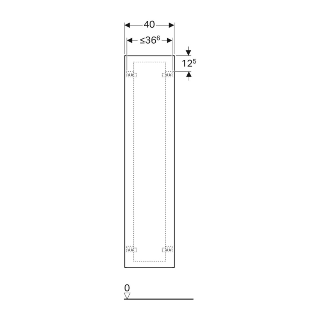 Geberit Hochschrank Xeno2 40x170x35,1cm, m 1 T., strukt./sch.-gr