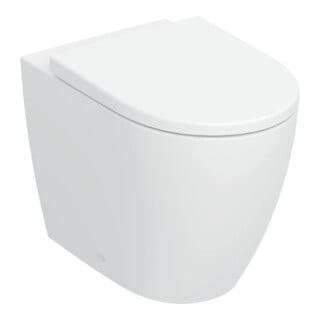 Geberit iCon Ensemble WC sur pied, cuvette à chasse profonde 35,5x56cm, blanc, avec abattant, blanc