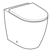 Geberit iCon Ensemble WC sur pied, cuvette à chasse profonde 35,5x56cm, blanc, avec abattant, blanc-2