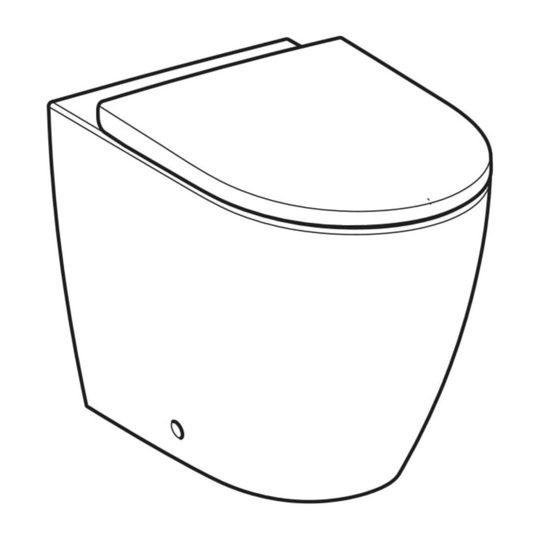 Geberit iCon Ensemble WC sur pied, cuvette à chasse profonde 35,5x56cm, blanc, avec abattant, blanc