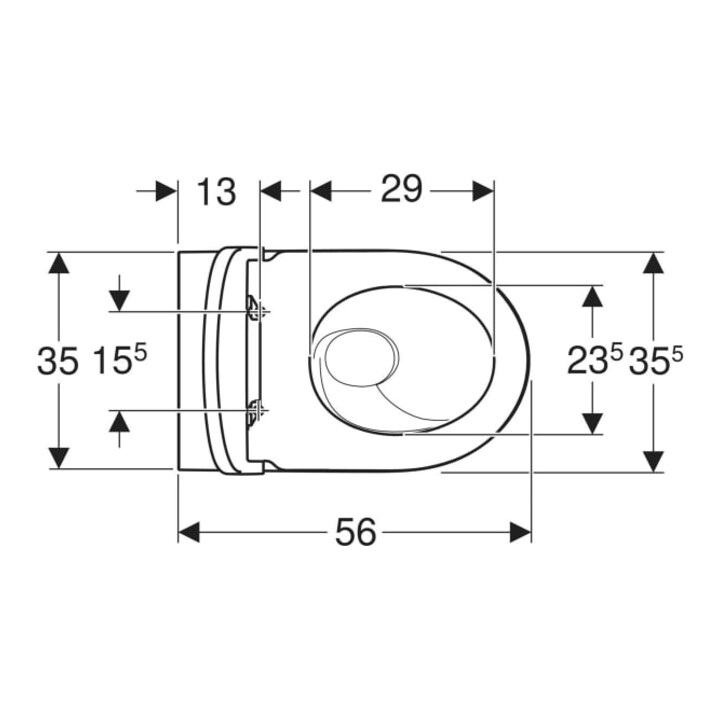 Geberit iCon Ensemble WC sur pied, cuvette profonde 35,5x56 cm, blanc, avec siège, blanc