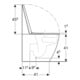 Geberit iCon Ensemble WC sur pied, cuvette profonde 35,5x56 cm, blanc, avec siège, blanc
