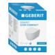 Geberit iCon Ensemble WC suspendu, cuvette à chasse profonde 35,5x49 cm, sortie cachée, avec abattant, blanc