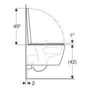 Geberit iCon Ensemble WC suspendu, cuvette à chasse profonde 35,5x49 cm, sortie cachée, avec abattant, blanc-4