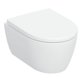 Geberit iCon Ensemble WC suspendu, cuvette à chasse profonde 35,5x49cm, sortie verticale, avec abattant, blanc K-Tect