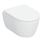 Geberit iCon Ensemble WC suspendu, cuvette à chasse profonde 35,5x49cm, sortie verticale, avec abattant, blanc K-Tect
