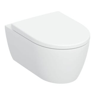 Geberit iCon Ensemble WC suspendu, cuvette à chasse profonde 35,5x53 cm, céramique blanche, avec abattant, K-Tect
