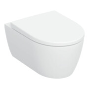 Geberit iCon Ensemble WC suspendu, cuvette à chasse profonde 35,5x53 cm, céramique fermée, avec siège, blanc