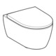 Geberit iCon Ensemble WC suspendu, cuvette à chasse profonde 35,5x53 cm, céramique fermée, avec siège, blanc