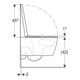 Geberit iCon Ensemble WC suspendu, cuvette à chasse profonde 35,5x53cm, céramique blanche, avec siège, blanc mat