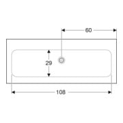 Geberit iCon Meuble lavabo 120x48 cm sans trous de robinet, sans trop-plein, blanc-5