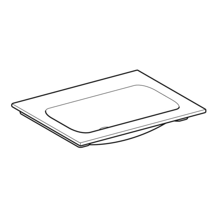 Geberit iCon Meuble lavabo 60x48 cm sans trou robinet, sans trop-plein, blanc, KeraTect