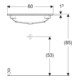 Geberit iCon Meuble lavabo 60x48 cm sans trou robinet, sans trop-plein, blanc, KeraTect-5