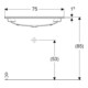 Geberit iCon Meuble-lavabo 75x48cm sans trou de robinet, sans trop-plein, blanc-4