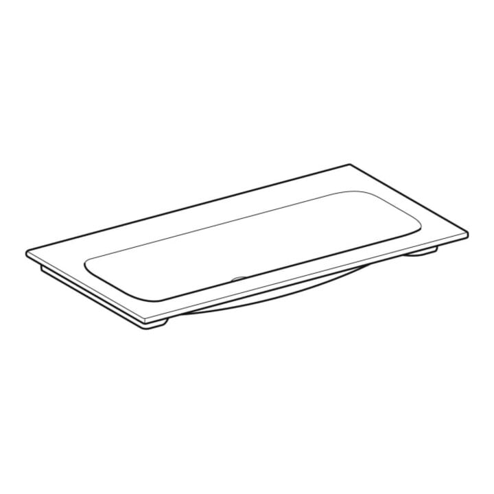Geberit iCon Meuble lavabo 90x48 cm sans trou de robinet, sans trop-plein, blanc