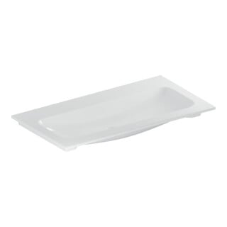 Geberit iCon Meuble lavabo 90x48 cm sans trou de robinet, sans trop-plein, blanc, KeraTect