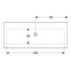 Geberit iCon Meuble vasque 120x48 cm sans trous de robinet, sans trop-plein, blanc, KeraTect-5