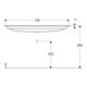 Geberit iCon Meuble vasque 120x48 cm sans trous de robinet, sans trop-plein, blanc, KeraTect