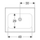 Geberit iCon Meuble vasque 60x48 cm sans trou de robinet, sans trop-plein, blanc