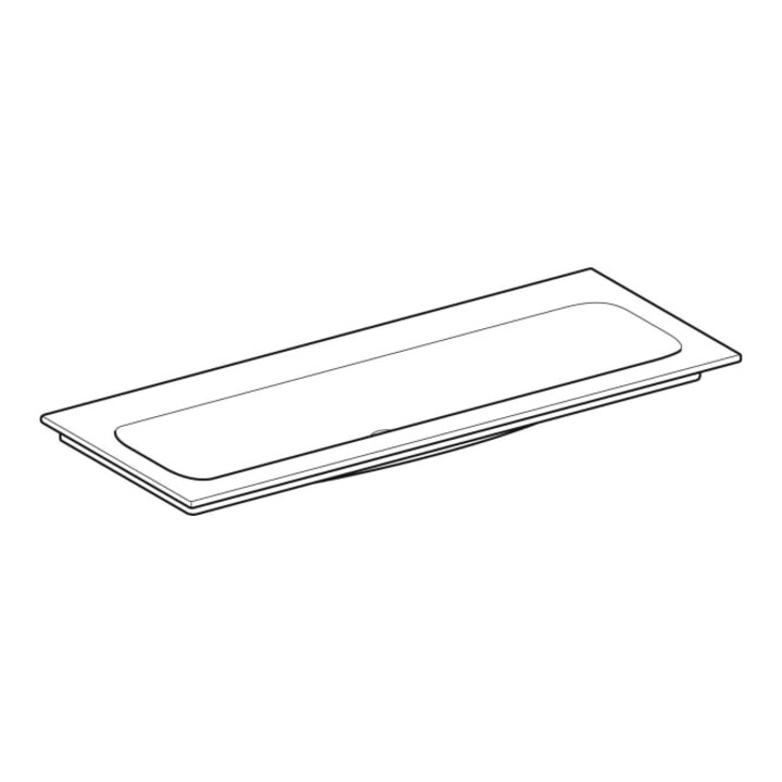 Geberit iCon Möbelwaschtisch 120x48cm ohne Hahnlöcher, o. Ül., weiß, KeraTect