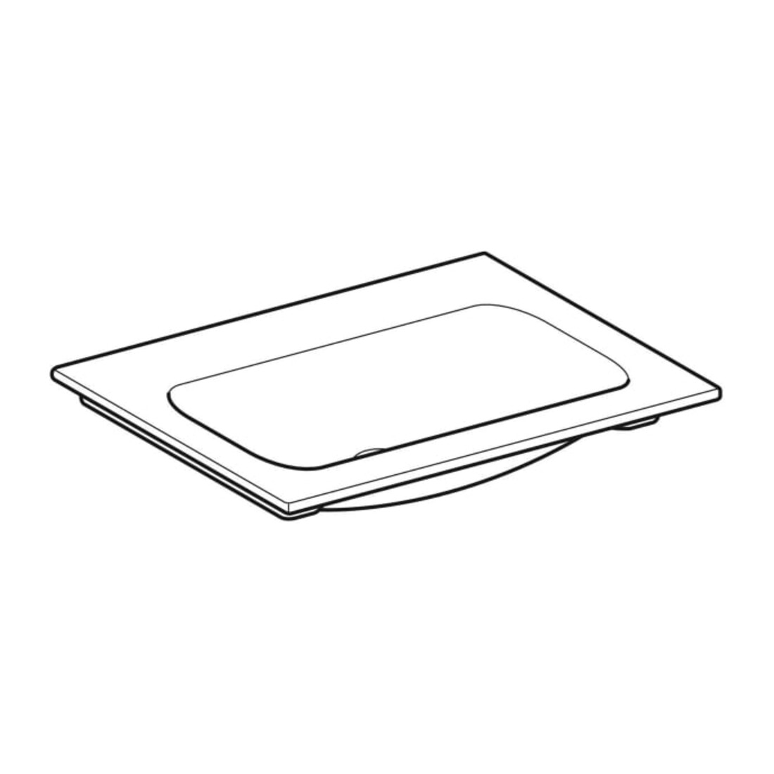Geberit iCon Möbelwaschtisch 60x48cm ohne Hahnloch, ohne Ül., weiß, KeraTect