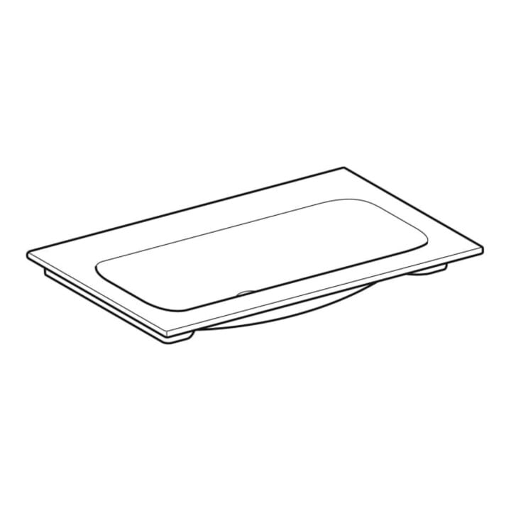 Geberit iCon Möbelwaschtisch 75x48cm ohne Hahnloch, ohne Überlauf, weiß