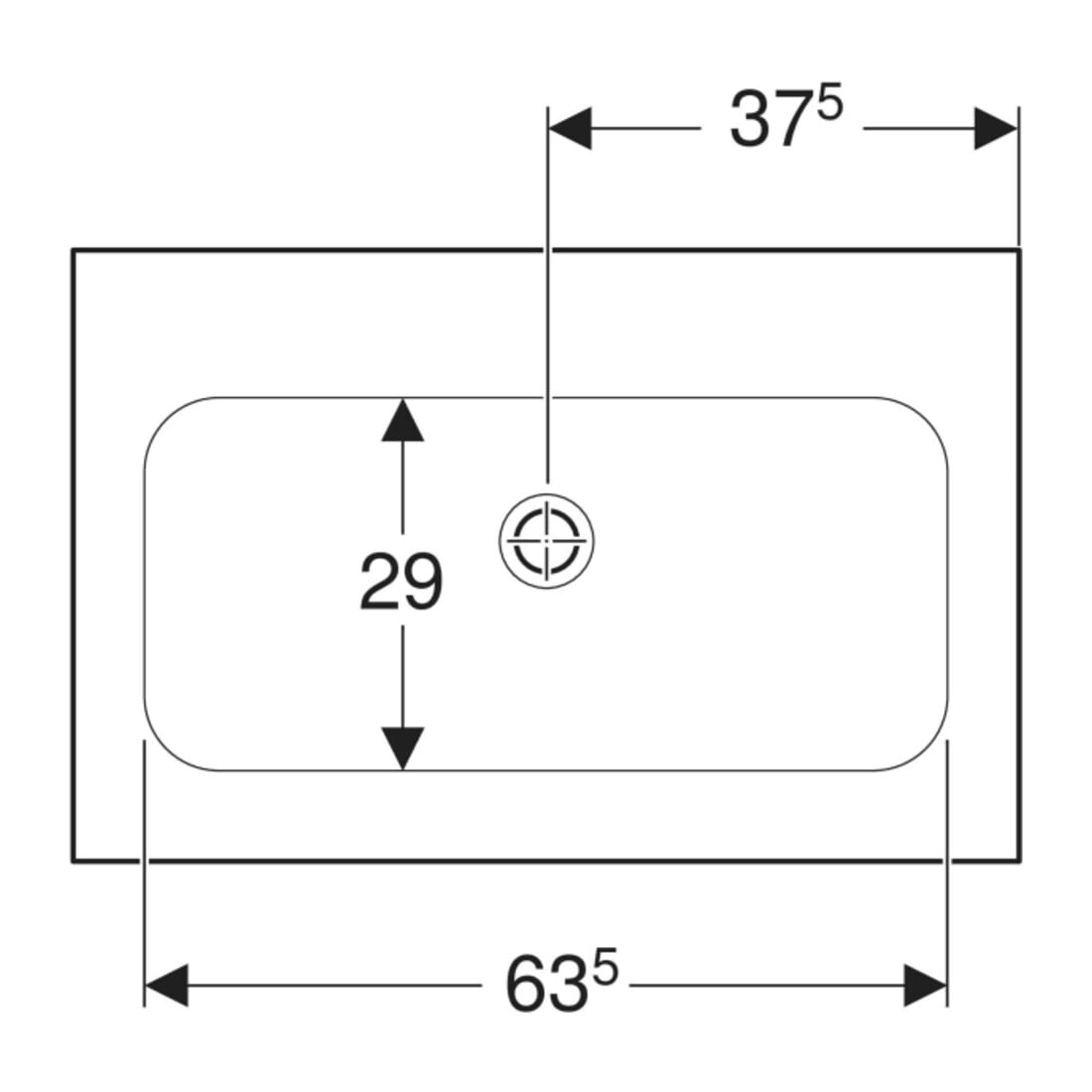 Geberit iCon Möbelwaschtisch 75x48cm ohne Hahnloch, ohne Ül., weiß, KeraTect