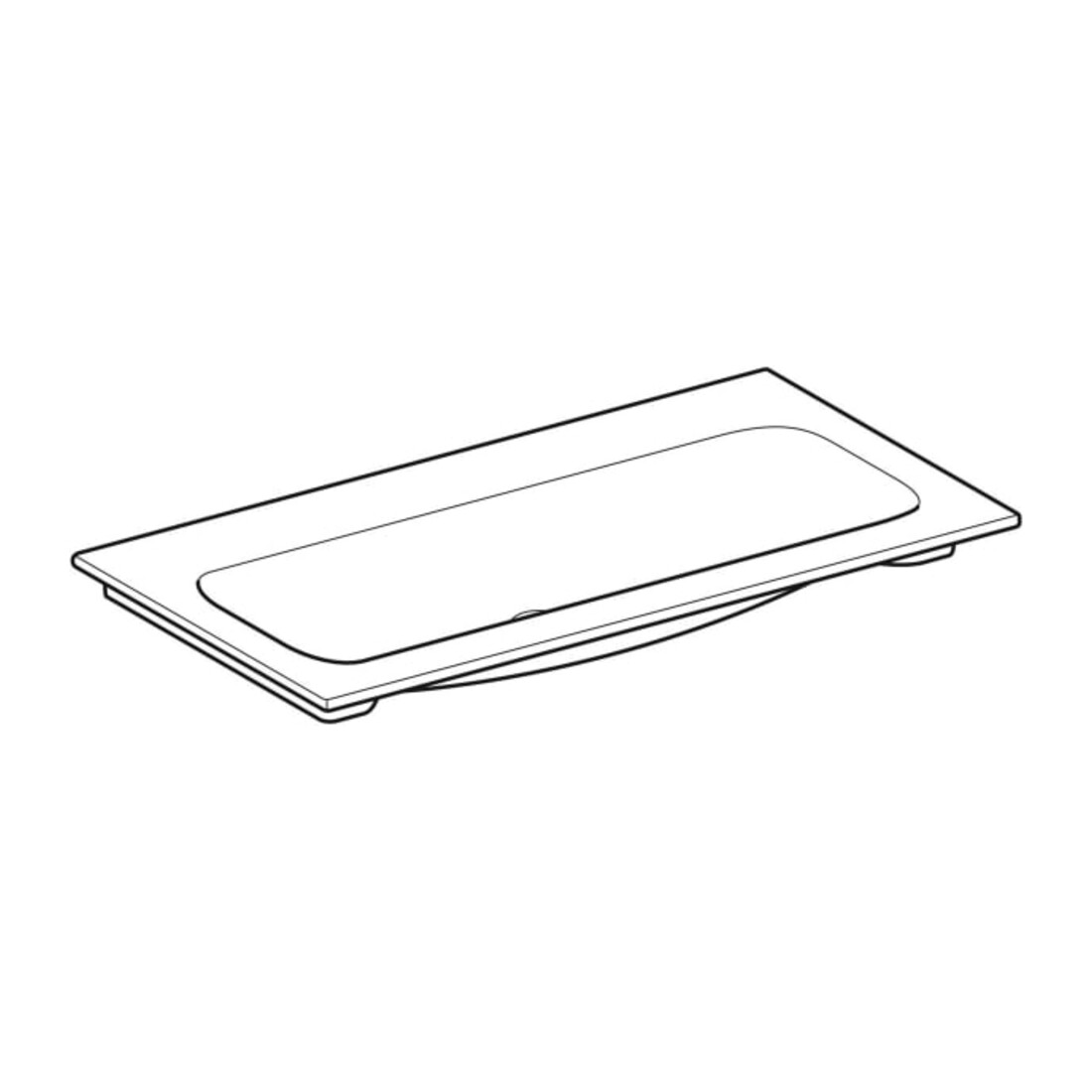 Geberit iCon Möbelwaschtisch 90x48cm ohne Hahnloch, ohne Überlauf, weiß