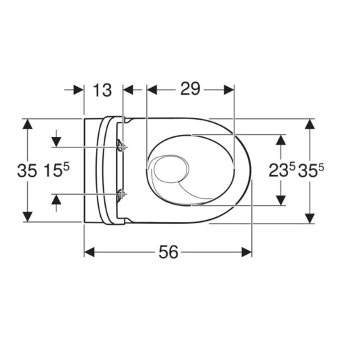 Geberit iCon Set Stand-WC, Tiefspüler 35,5x56cm, wa.bü, g Ker.de., m Sitz, w m