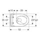 Geberit iCon Set Wand-WC, Tiefspüler 35,5x53cm, geschl. Ker.-de., m Sitz, we.