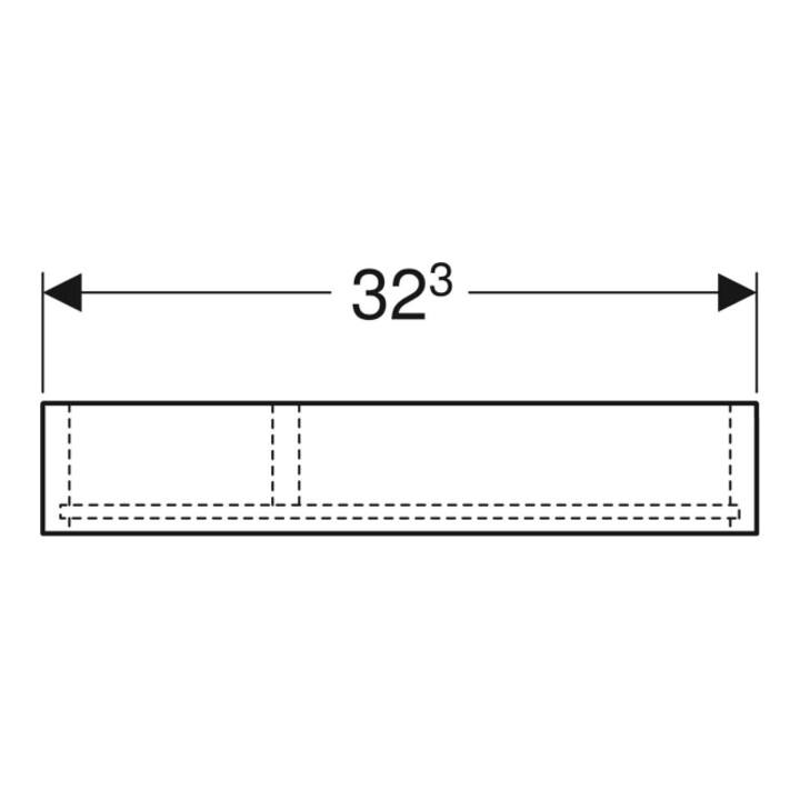 Geberit Insert de tiroir Smyle Square 32,3x5,9x15 cm, pièce en T, laqué structuré