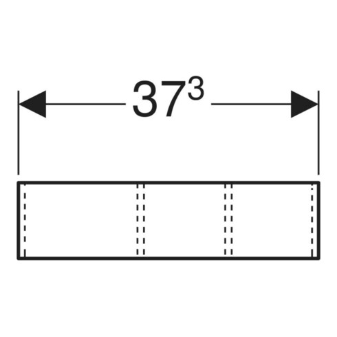 Geberit Insert de tiroir Xeno2 37,3x6,2x20,8cm, partie H, bois mélaminé/gris