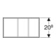 Geberit Insert de tiroir Xeno2 37,3x6,2x20,8cm, partie H, bois mélaminé/gris