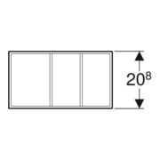 Geberit Insert de tiroir Xeno2 37,3x6,2x20,8cm, partie H, bois mélaminé/gris-4