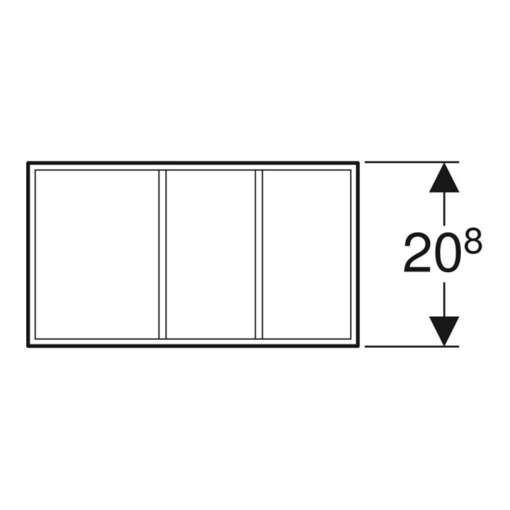 Geberit Insert de tiroir Xeno2 37,3x6,2x20,8cm, partie H, bois mélaminé/gris
