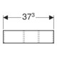 Geberit Insert de tiroir Xeno2 37,3x6,2x20,8cm, partie H, bois mélaminé/gris