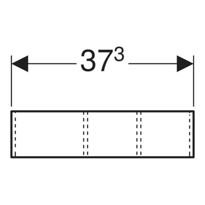 Geberit Insert de tiroir Xeno2 37,3x6,2x20,8cm, partie H, bois mélaminé/gris