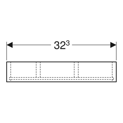 Geberit Insert tiroir Smyle Square 32,3x5,9x15 cm, laqué structuré, division H