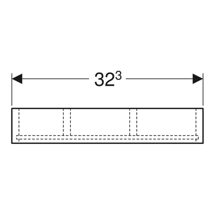 Geberit Insert tiroir Smyle Square 32,3x5,9x15 cm, laqué structuré, division H