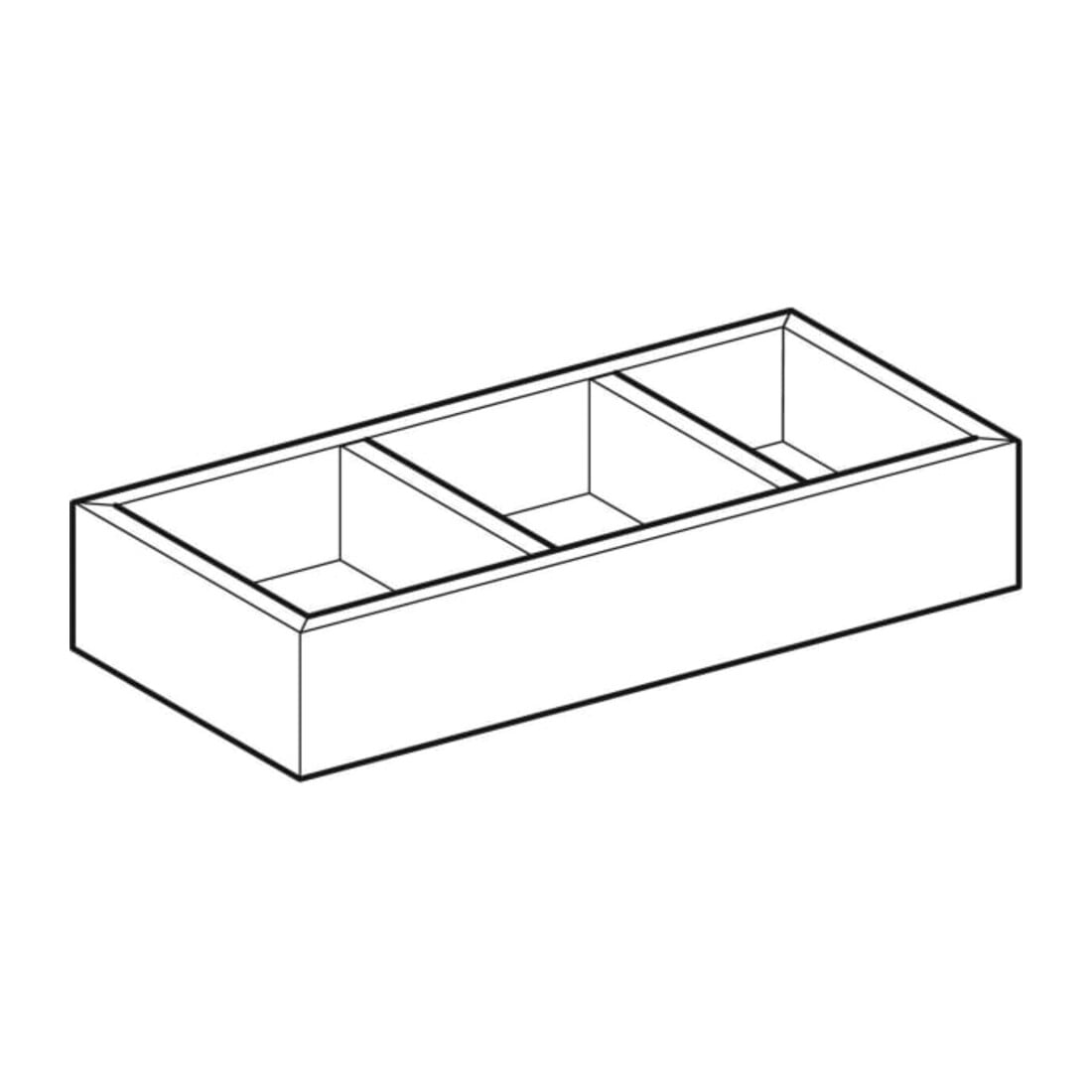 Geberit Insert tiroir Smyle Square 32,3x5,9x15 cm, laqué structuré, division H