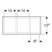 Geberit Insert tiroir Smyle Square 32,3x5,9x15 cm, laqué structuré, division H-5