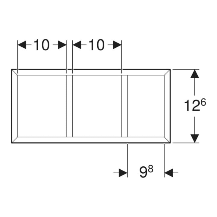 Geberit Insert tiroir Smyle Square 32,3x5,9x15 cm, laqué structuré, division H