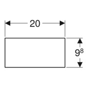 Geberit Insert tiroir Smyle Square 32,3x9,8x20 cm, laqué structuré, division H-2