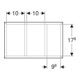 Geberit Insert tiroir Smyle Square 32,3x9,8x20 cm, laqué structuré, division H