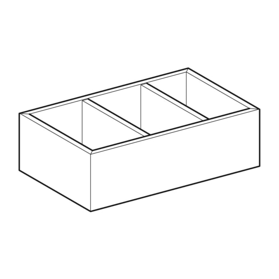 Geberit Insert tiroir Smyle Square 32,3x9,8x20 cm, laqué structuré, division H