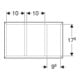 Geberit Insert tiroir Smyle Square 32,3x9,8x20 cm, laqué structuré, division H-5